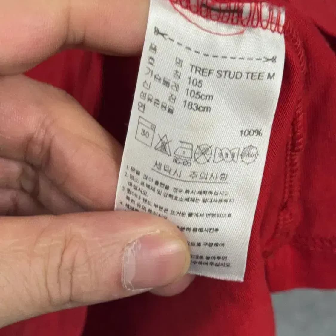 아디다스 화이트 탭 로고 빈티지 레드 반팔티 105 상품이미지4