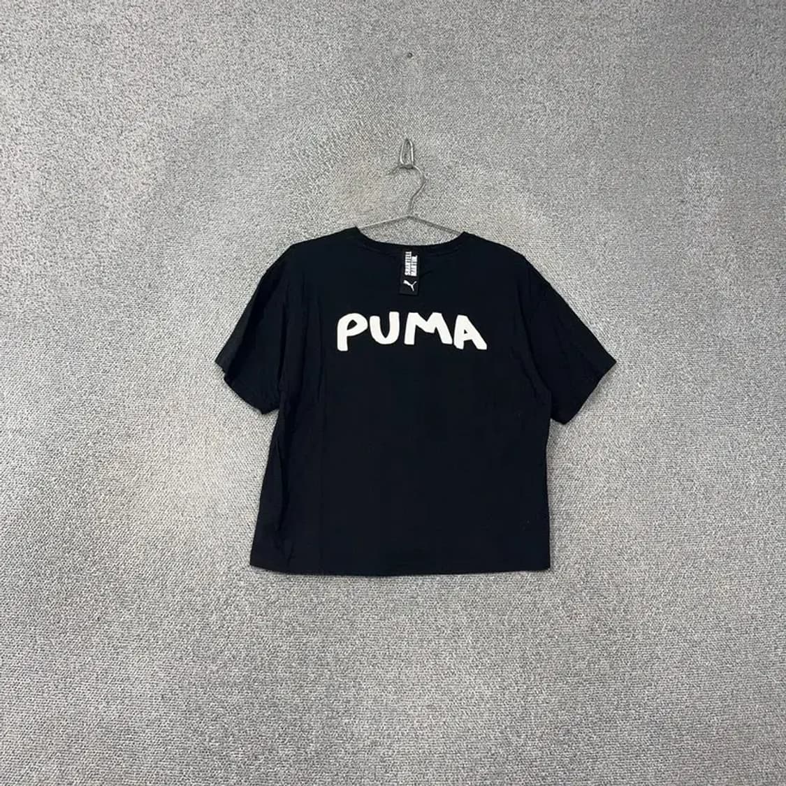 푸마 프린팅 스펠 로고 블랙 반팔 티 S 상품이미지2