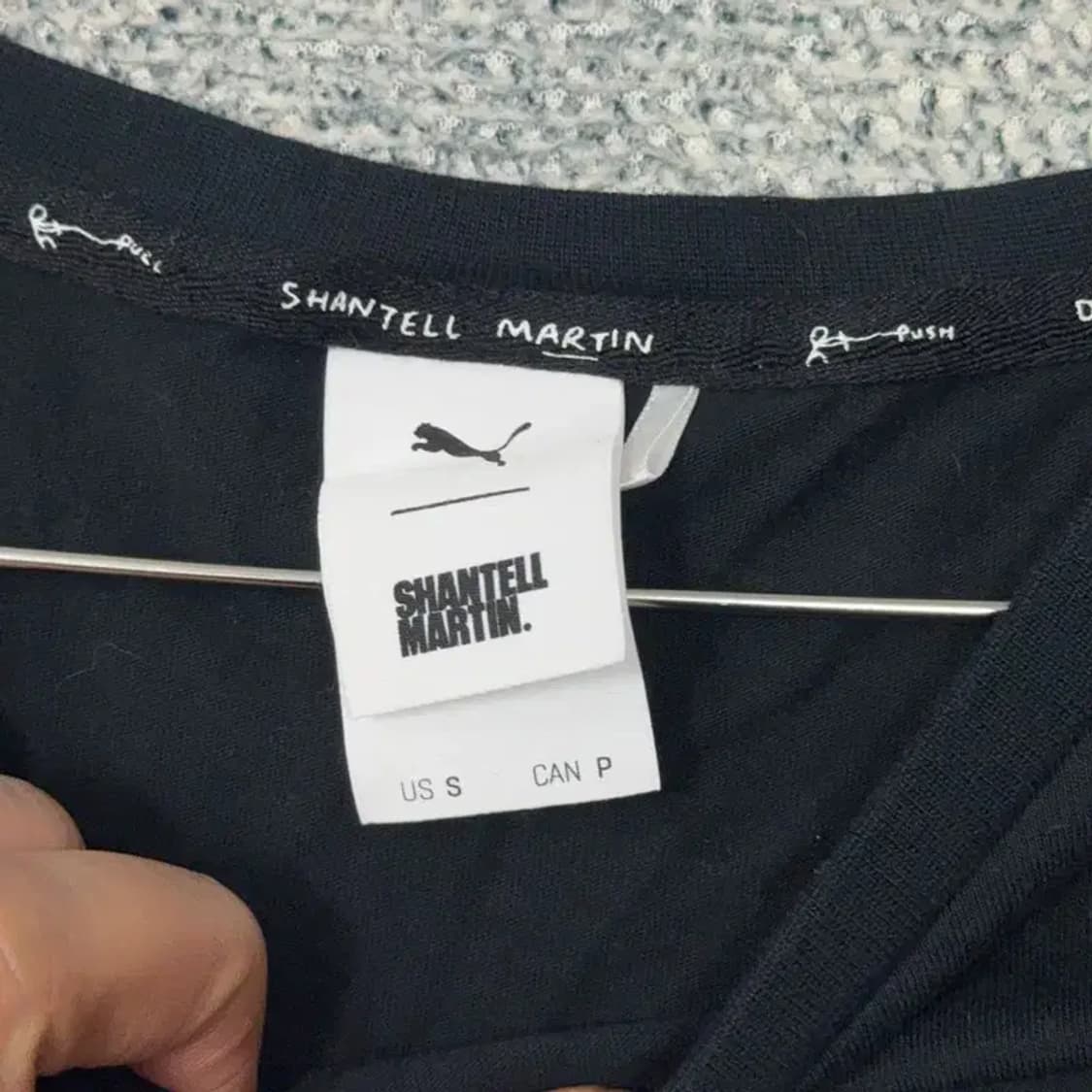 푸마 프린팅 스펠 로고 블랙 반팔 티 S 상품이미지3