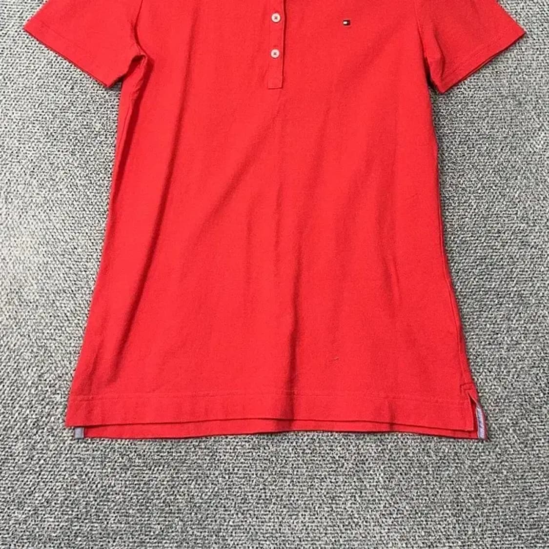 타미힐피거 레드 로고 여성 반팔 카라티 S 상품이미지4