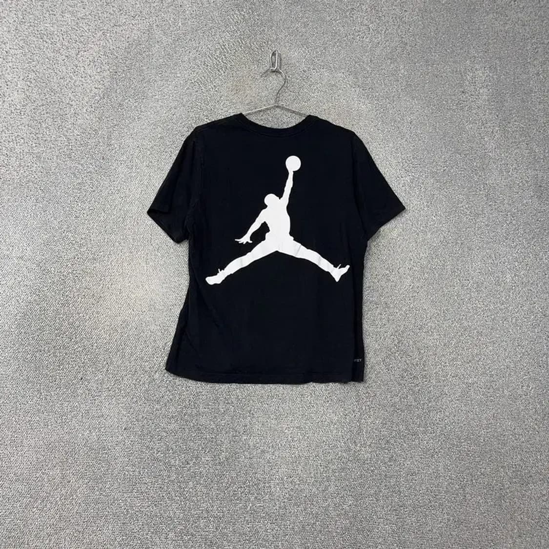 조던 프린팅 스펠 로고 남성 블랙 반팔 티 XL 상품이미지2