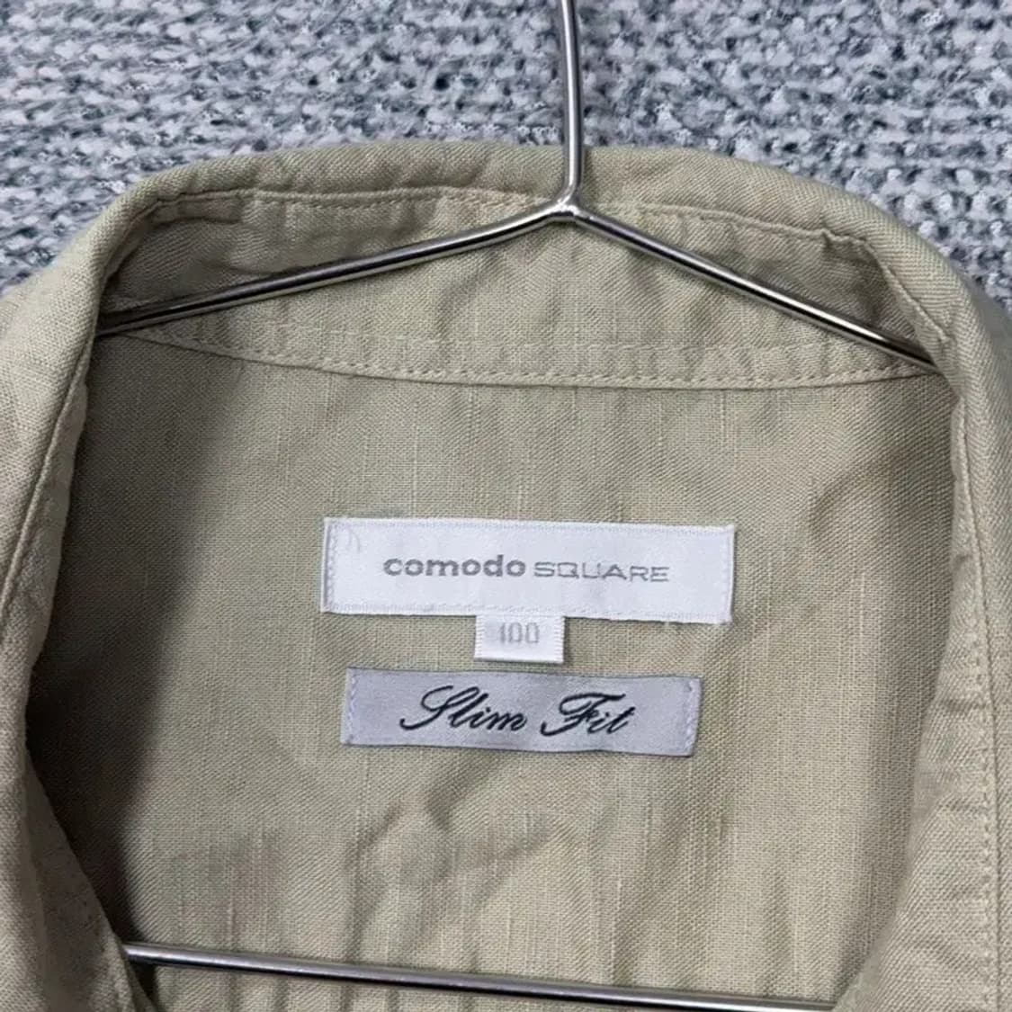 코모도 베이지 남성 캐주얼 반팔 셔츠 100 상품이미지3