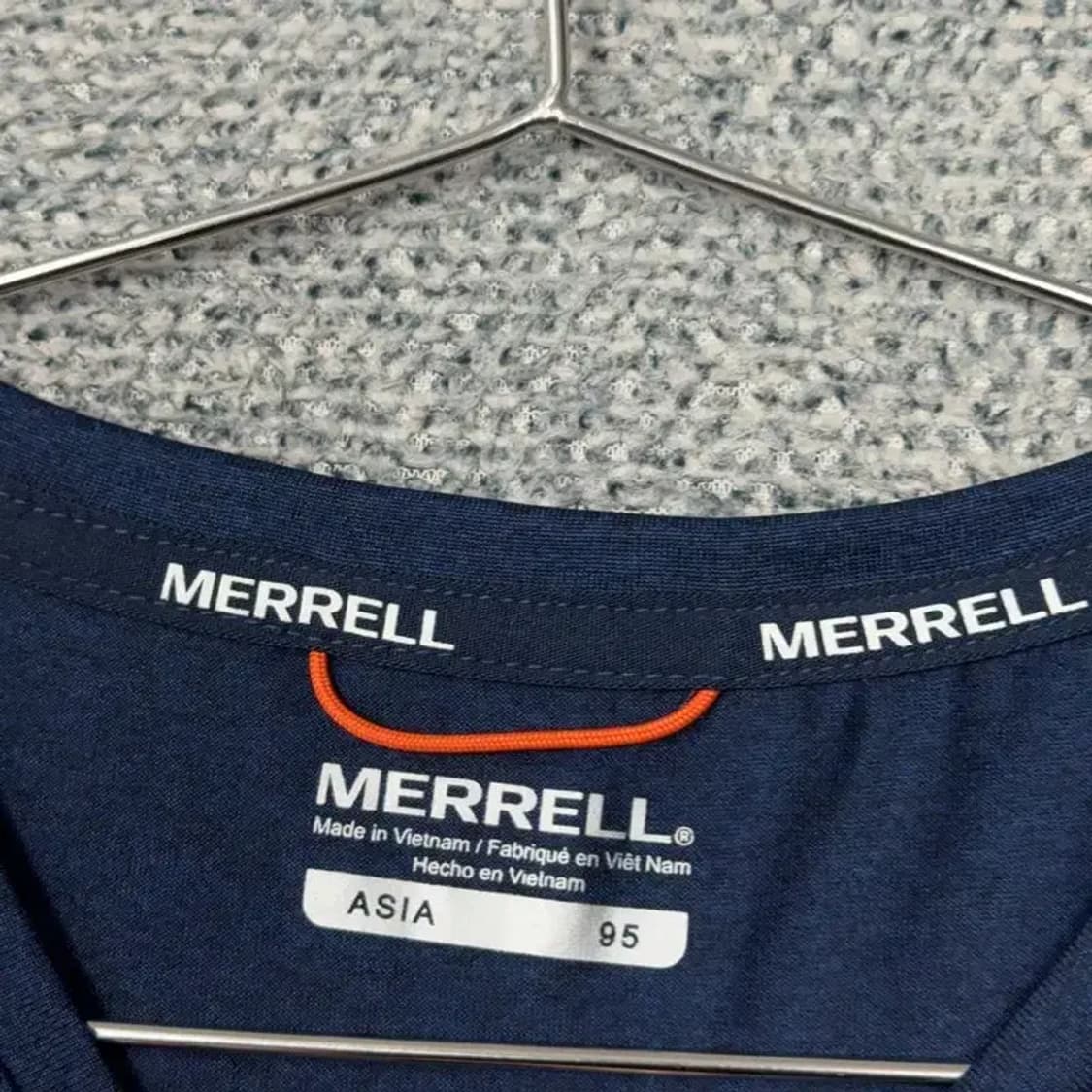 머렐 로고 여성 운동 기능성 네이비 반팔 티 95 상품이미지3