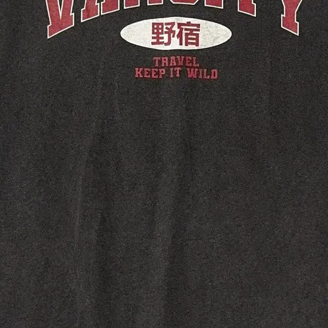 트래블 프린팅 빈티지 피그먼트 그레이 반팔 티 L 상품이미지4