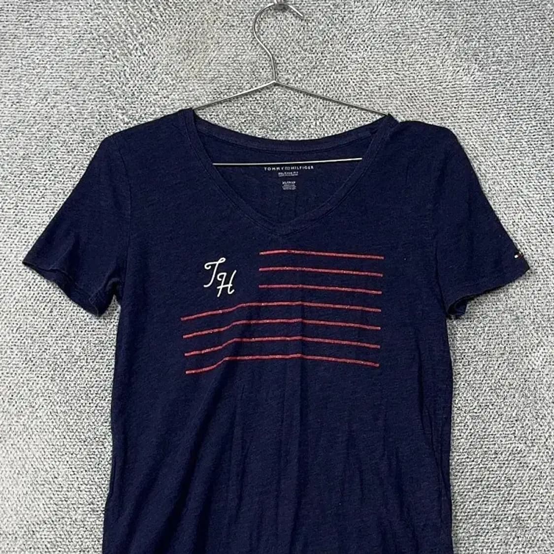타미힐피거 프린팅 네이비 반팔 티 XS/TP/XP 상품이미지3