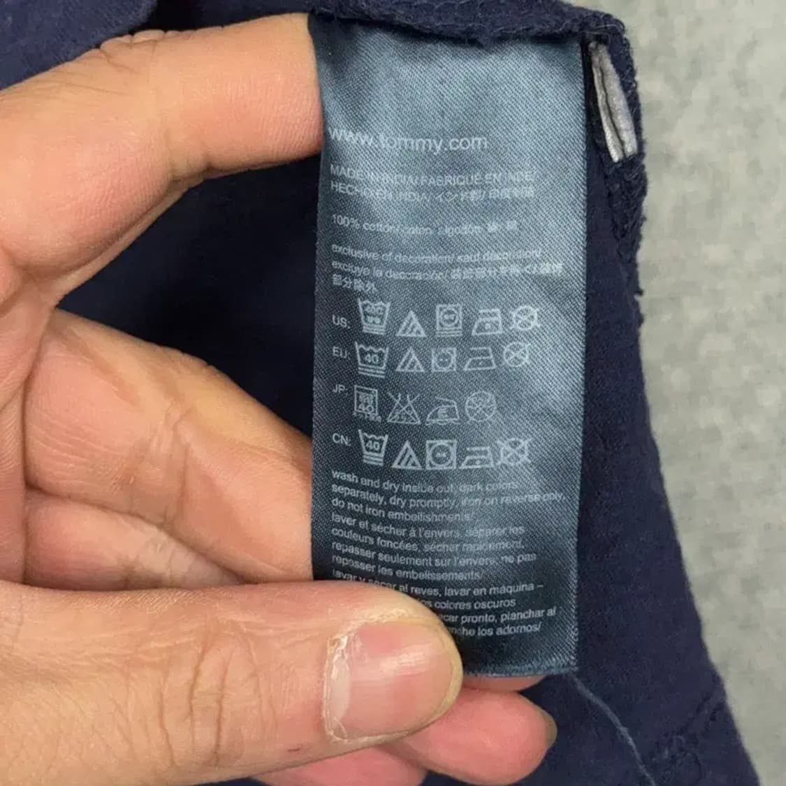 타미힐피거 프린팅 네이비 반팔 티 XS/TP/XP 상품이미지6