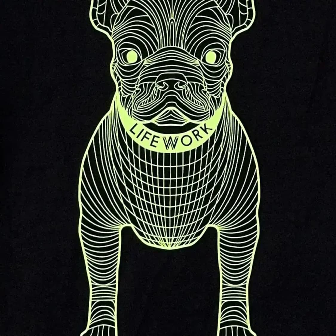 라이프워크 빅로고 프린팅 블랙 반팔티 XS 상품이미지3