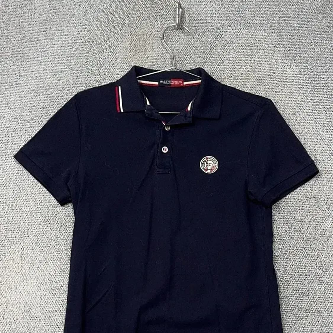 해지스 로윙 로고 클래식 네이비 반팔 카라티 95 상품이미지3