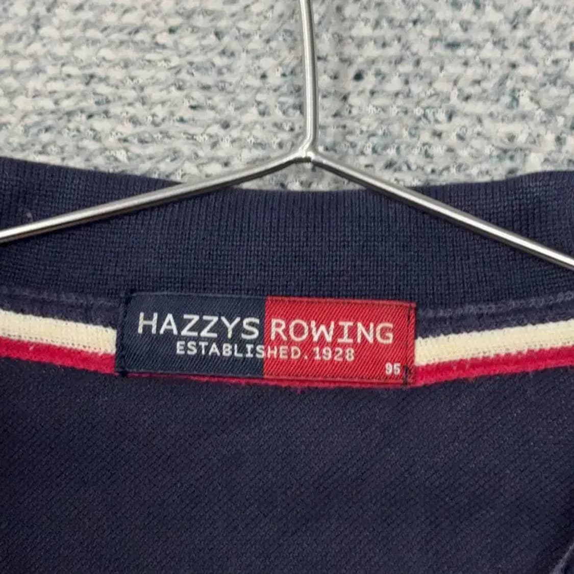 해지스 로윙 로고 클래식 네이비 반팔 카라티 95 상품이미지5