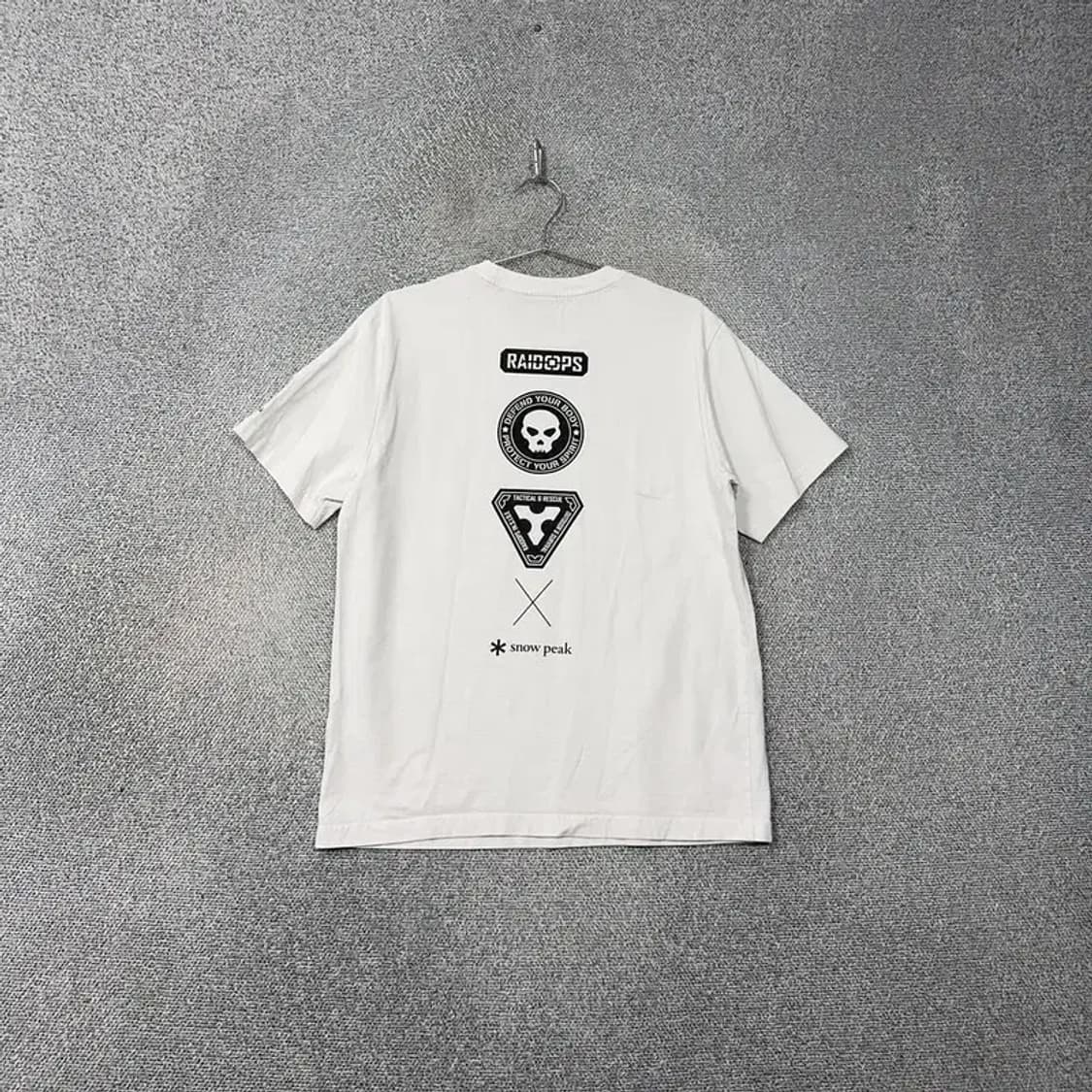 스노우피크 화이트 프린팅 로고 반팔 티 XL 상품이미지2