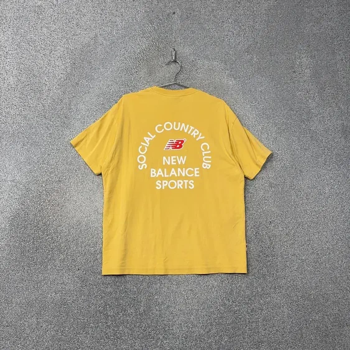 뉴발란스 옐로우 로고 오버핏 캐주얼 반팔 티 L 상품이미지2