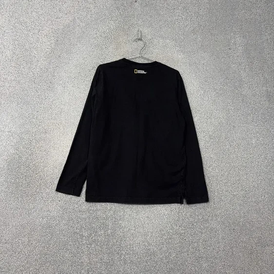 내셔널지오그래픽 블랙 로고 프린팅 캐주얼 긴팔 티 XL 상품이미지2