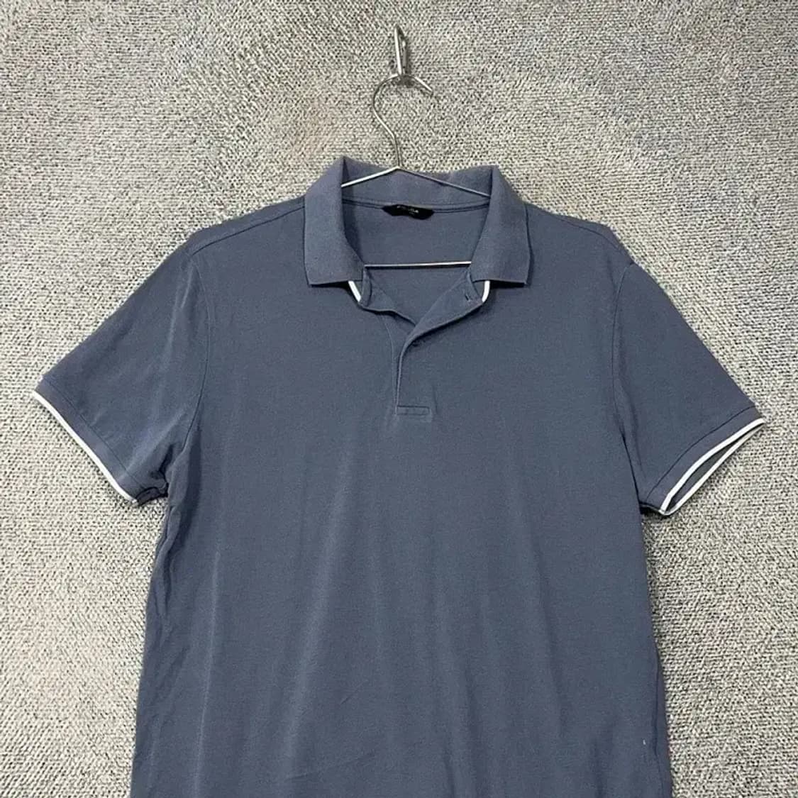 마시모두띠 네이비 무지 남성 반팔 카라티 L 상품이미지3