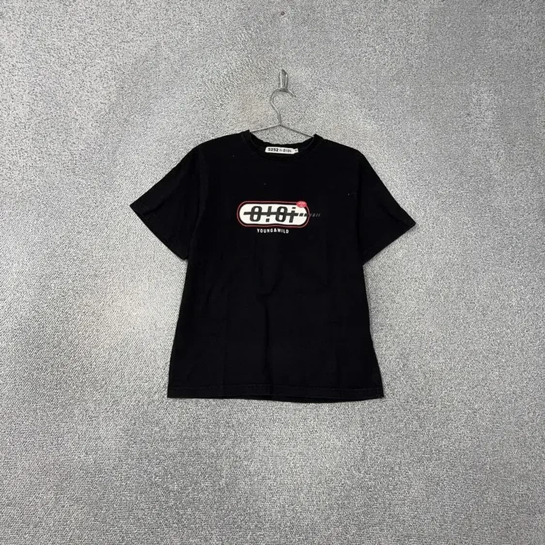 5252 오이오이 로고 프린팅 블랙 반팔 티 M 상품이미지1
