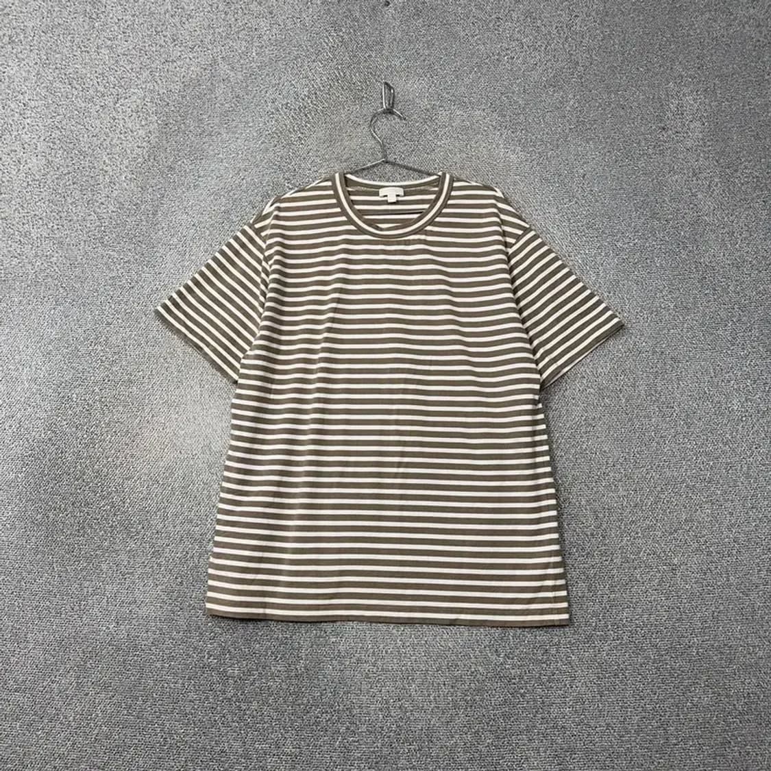 코스 남성 캐주얼 스트라이프 반팔티 L 상품이미지1