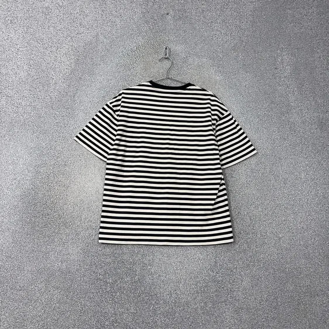 마크곤잘레스 로고 캐주얼 스트라이프 블랙 반팔 티 L 상품이미지2