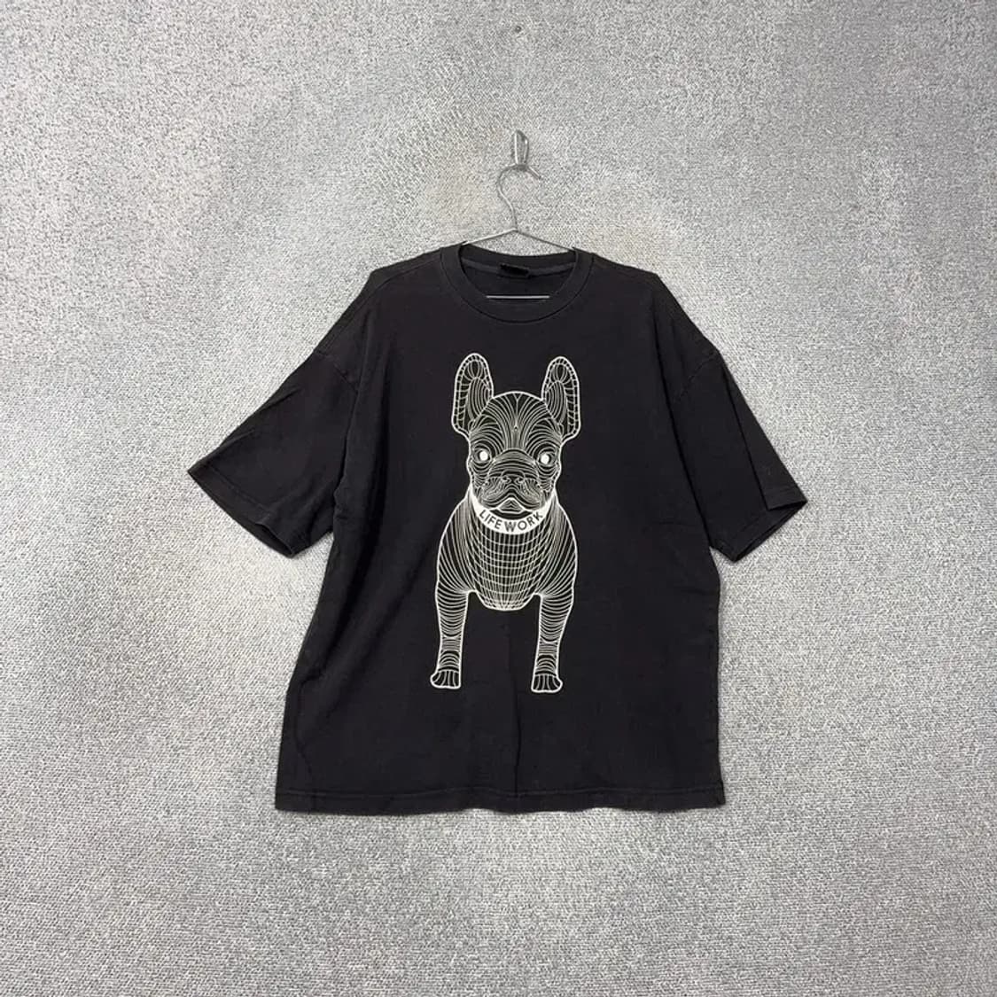 라이프워크 프린팅 빅로고 블랙 반팔 티 L 상품이미지1