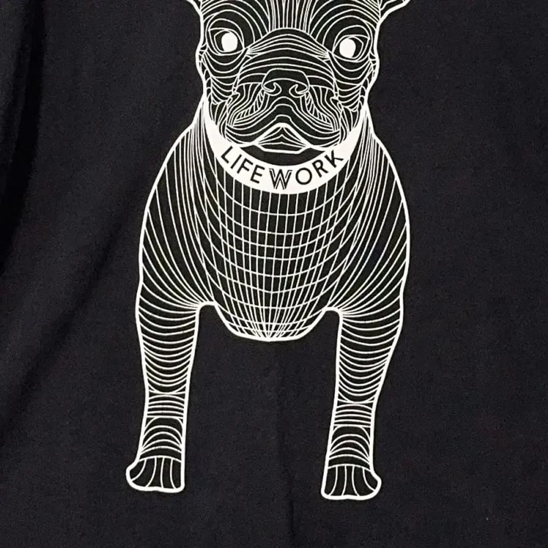 라이프워크 프린팅 빅로고 블랙 반팔 티 L 상품이미지4