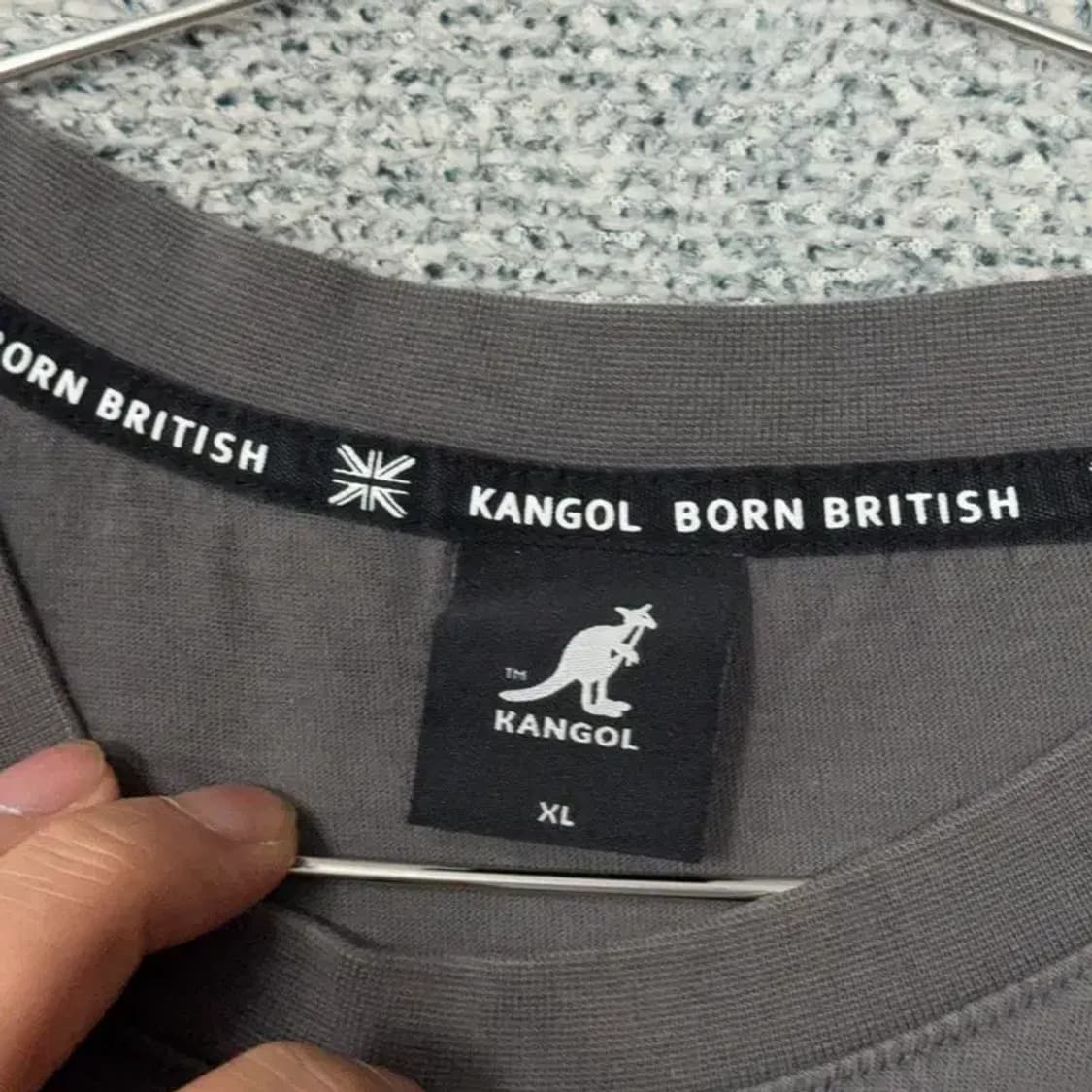 캉골 그레이 로고 남성 빈티지 반팔티 XL 상품이미지3