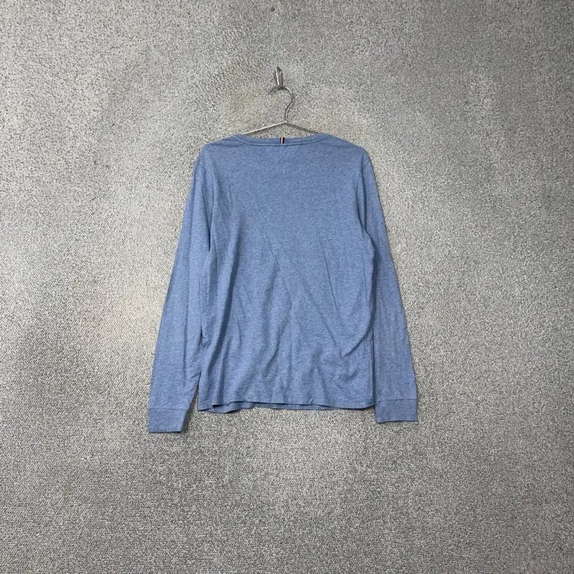 타미힐피거 라이트 블루 캐주얼 로고 코튼 긴팔티 M 상품이미지2