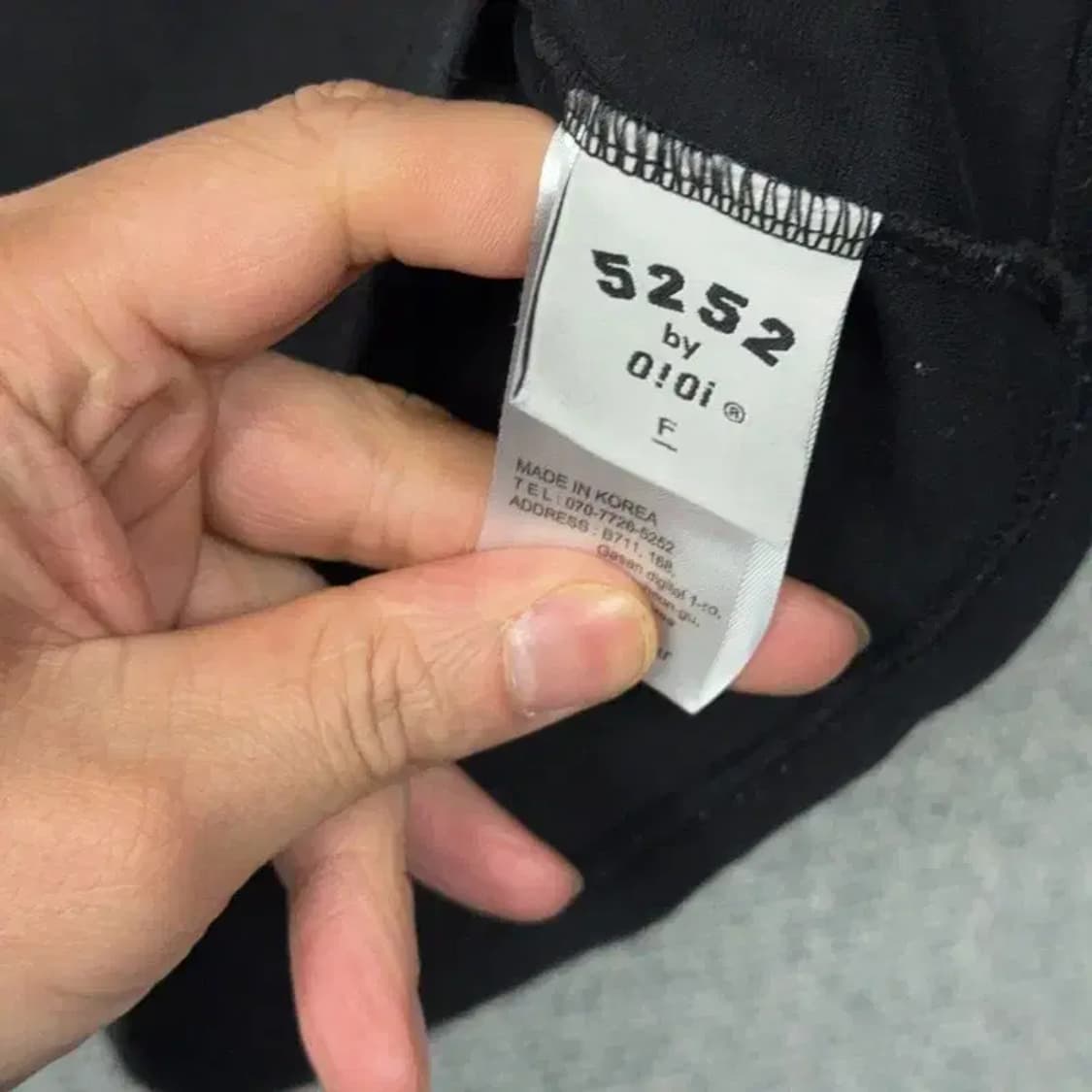 5252 OIO 프린팅 로고 크롭 링거티 반팔티 F 상품이미지3