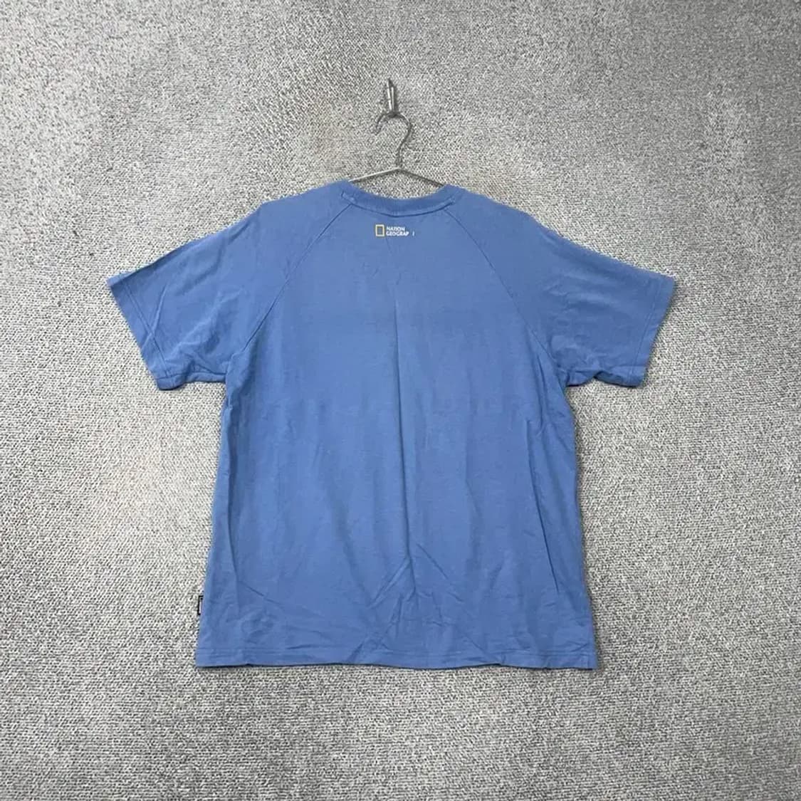 내셔널지오그래픽 프린팅 로고 블루 반팔 티 M 상품이미지2
