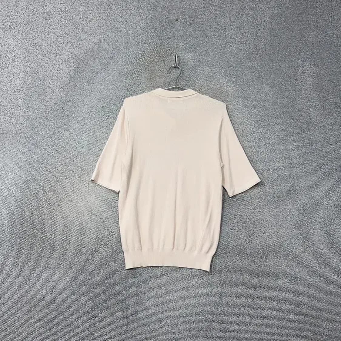 휠라 골프 크림 하단 로고 남성 캐주얼 니트 반팔 카라티 90 상품이미지2