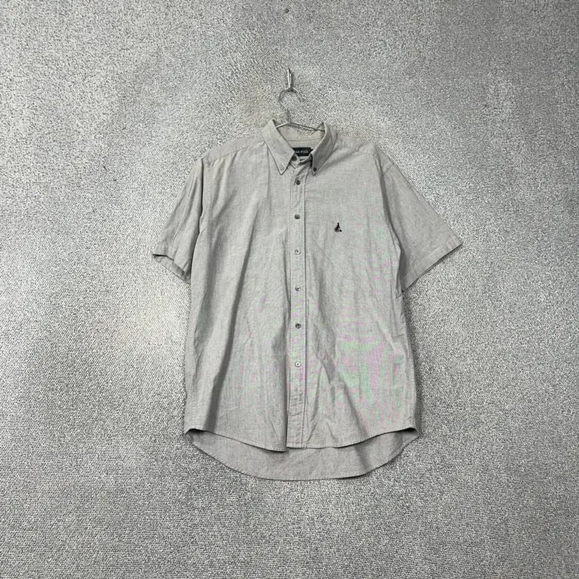 빈폴 라이트 그레이 로고 캐주얼 남성 반팔 셔츠 105 상품이미지1