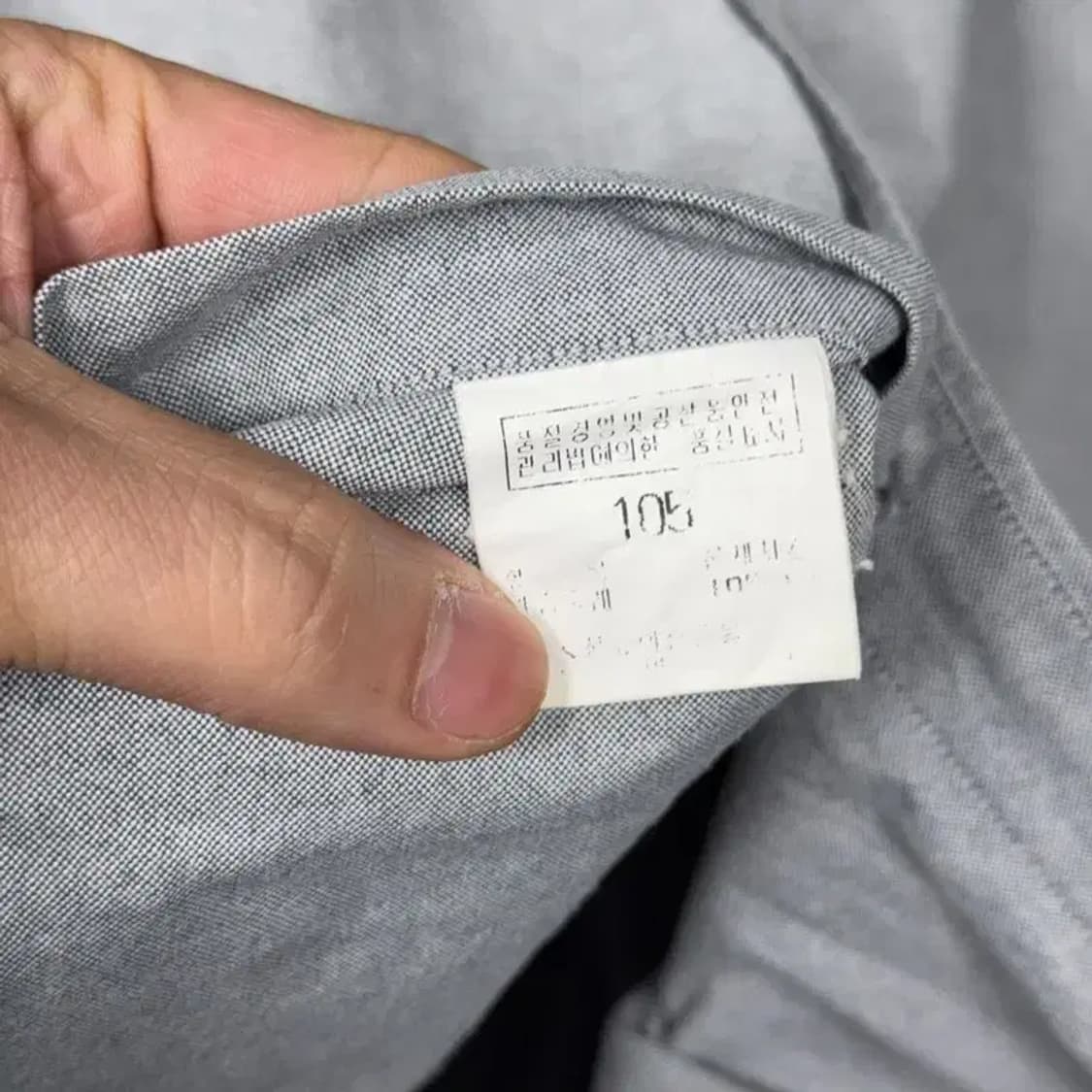 빈폴 라이트 그레이 로고 캐주얼 남성 반팔 셔츠 105 상품이미지6