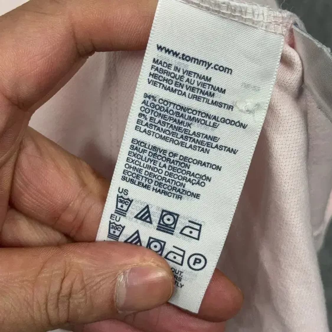 타미힐피거 여성 라이트 핑크 반팔 카라티 S 상품이미지6