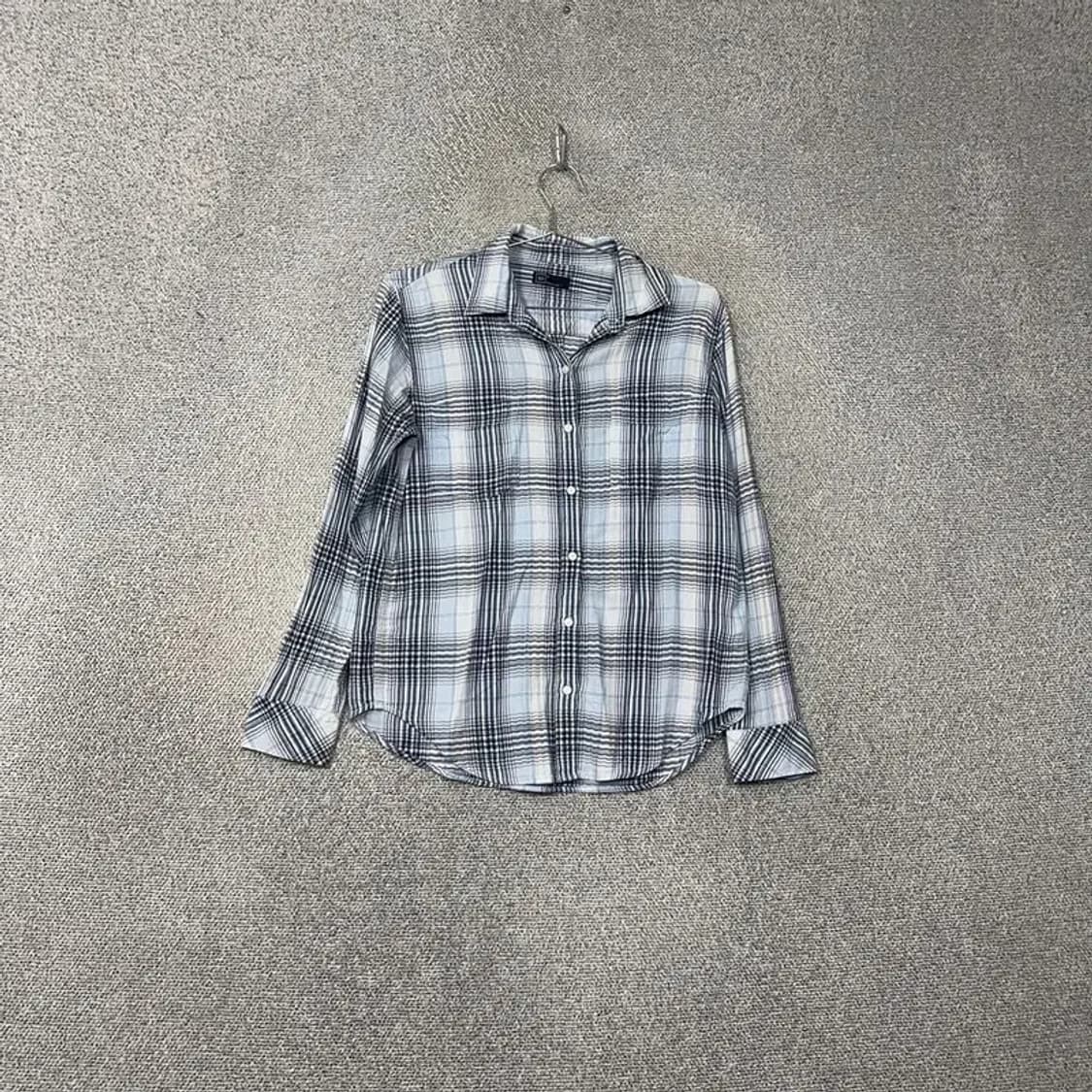 갭 체크 라이트 블루 여성 셔츠 S 상품이미지1