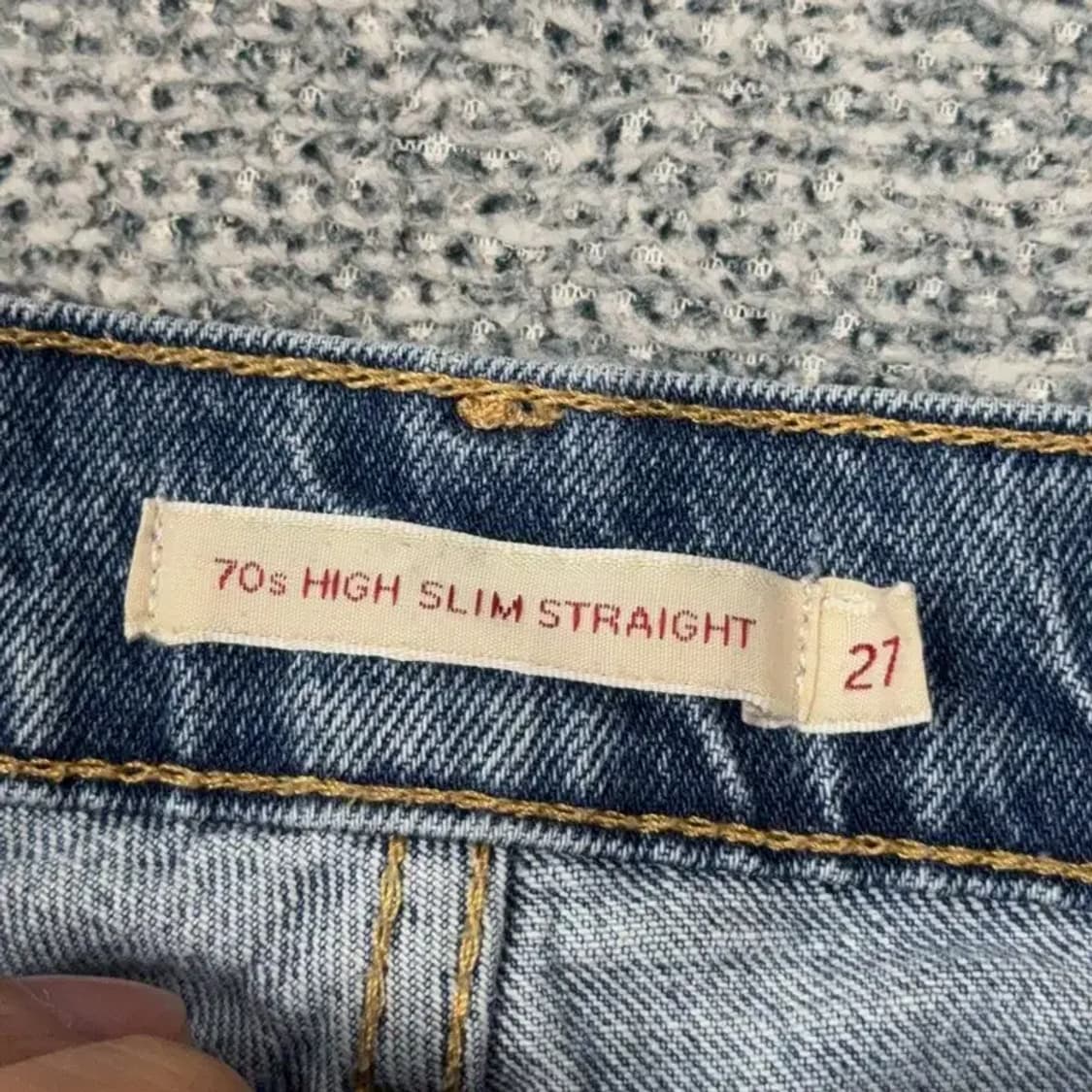 리바이스 여성 슬림 스트레이트 연청 데님 청바지 27 상품이미지5