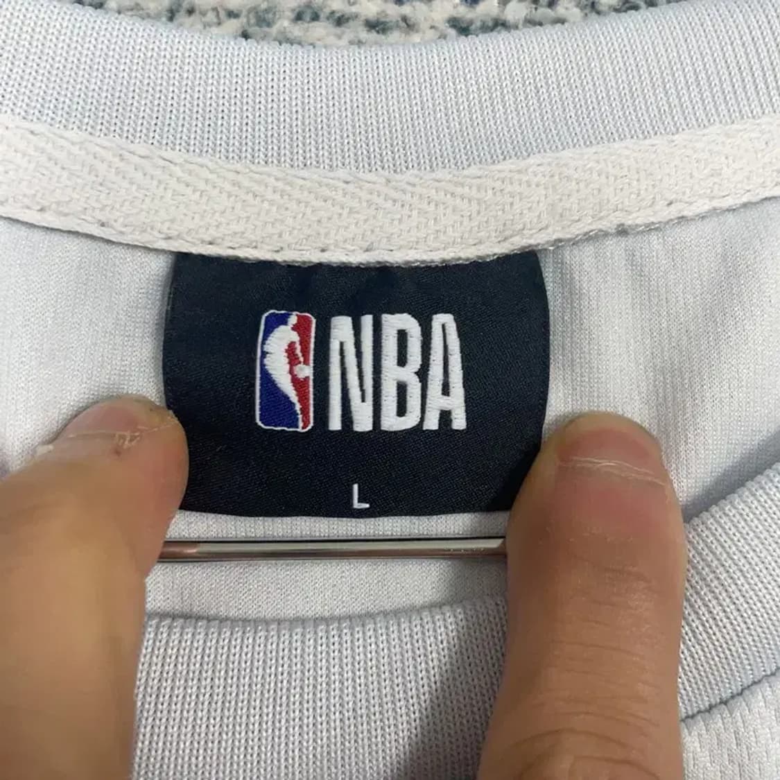 NBA 빈티지 프린팅 화이트 오버핏 반팔티 L 상품이미지4