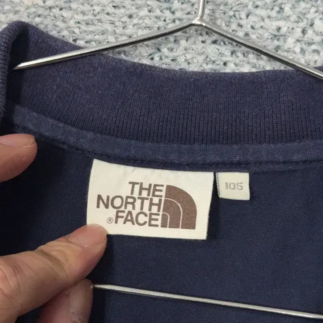 노스페이스 네이비 로고 남성 반팔 카라티 105 상품이미지3