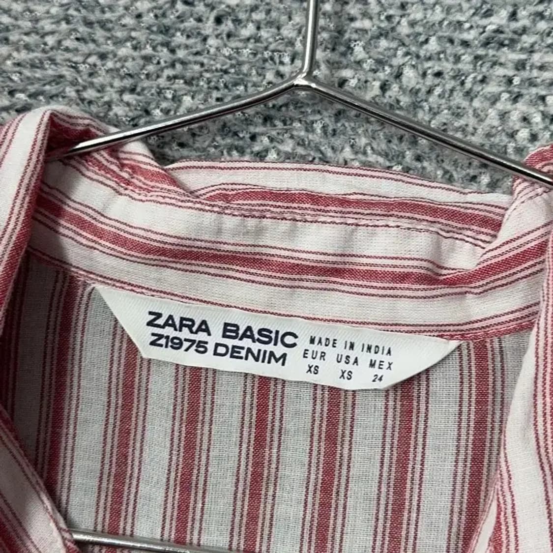 자라 스트라이프 라이트 핑크 민소매 원피스 XS 상품이미지5