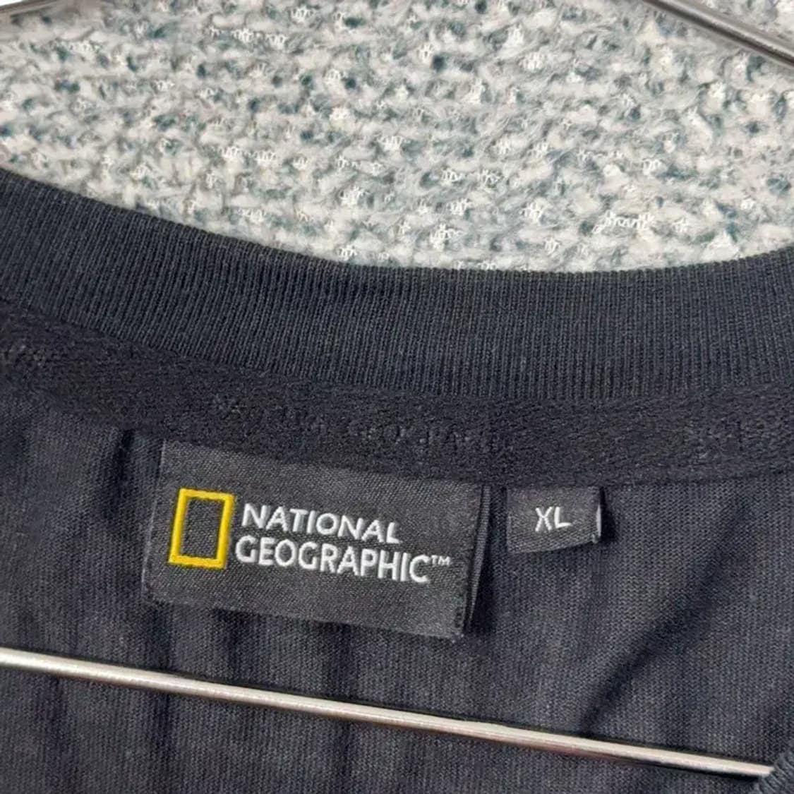 내셔널지오그래픽 캐주얼 로고 블랙 반팔티 XL 상품이미지4