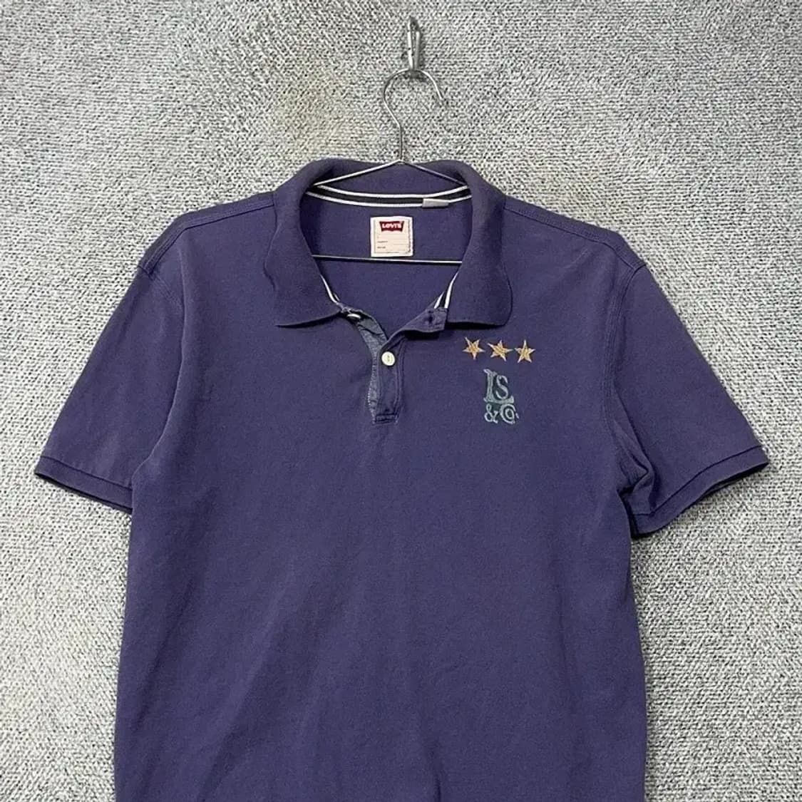 리바이스 네이비 빈티지 로고 남성 반팔 카라티 L 상품이미지3
