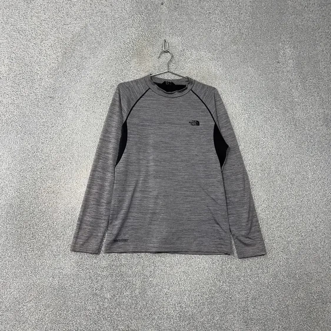 노스페이스 그레이 로고 남성 기능성 운동 긴팔티 XL 상품이미지1