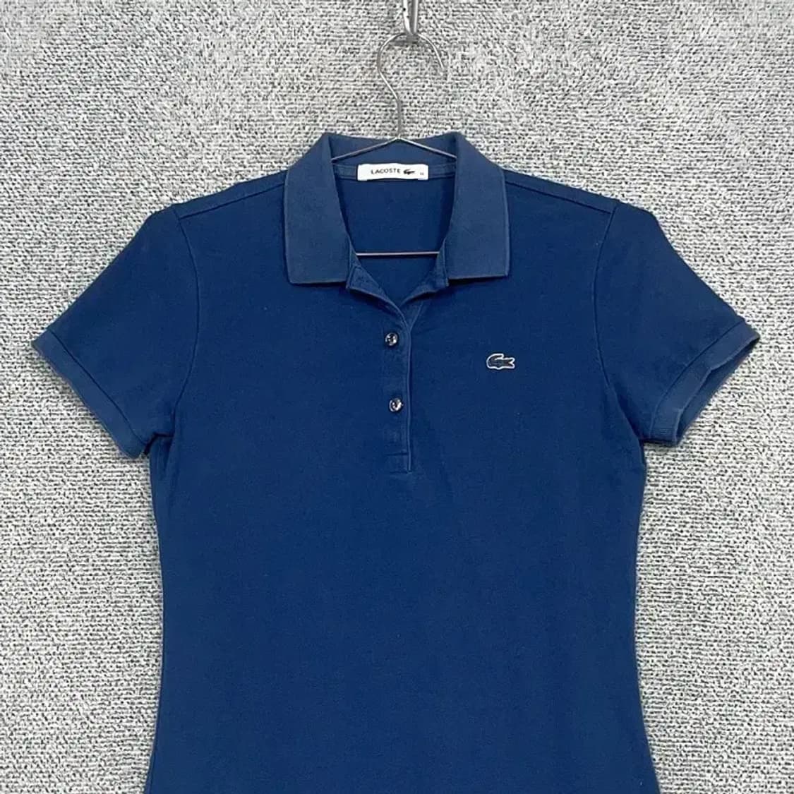 라코스테 네이비 로고 여성 반팔 카라 원피스 95 상품이미지3