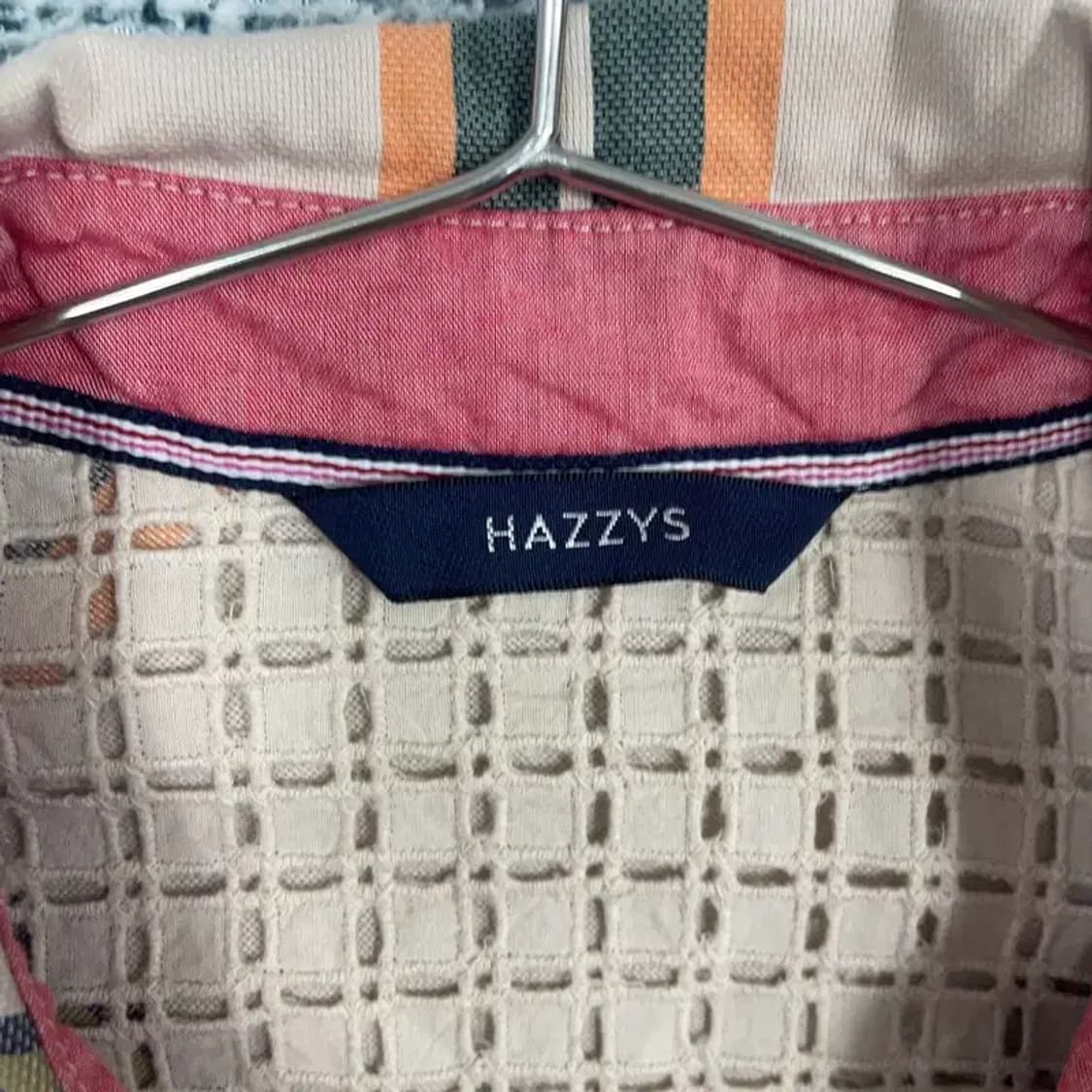 해지스 체크 베이지 반팔 카라 원피스 85-160 상품이미지6