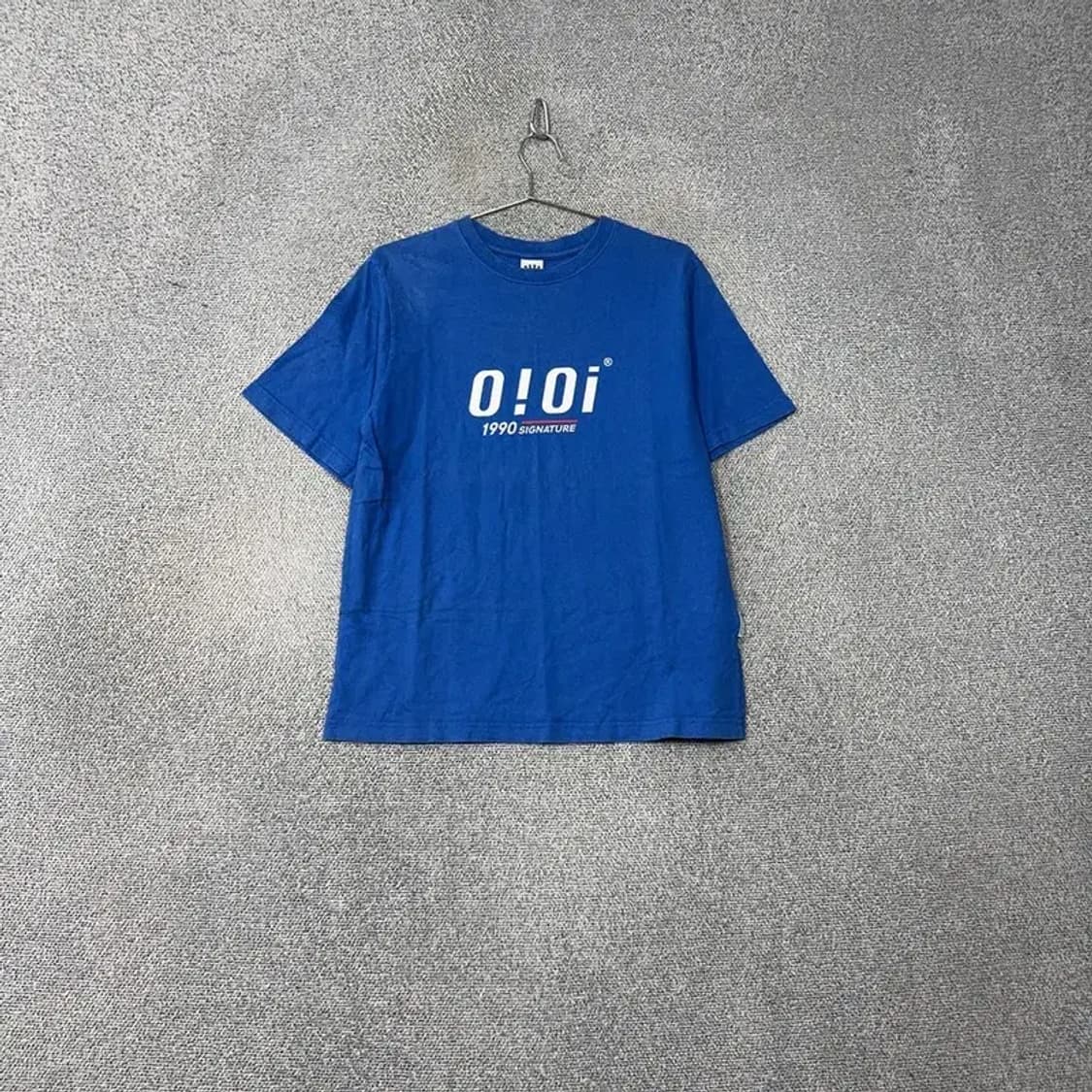 5252 OIOI 프린팅 로고 블루 반팔티 M 상품이미지1