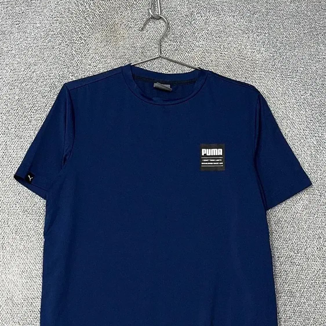 푸마 네이비 로고 운동 기능성 반팔티 L 상품이미지3