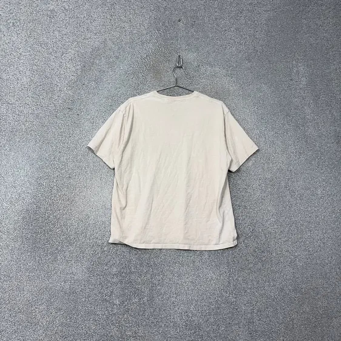 예일 크림 캐주얼 로고 남성 반팔티 L 상품이미지2