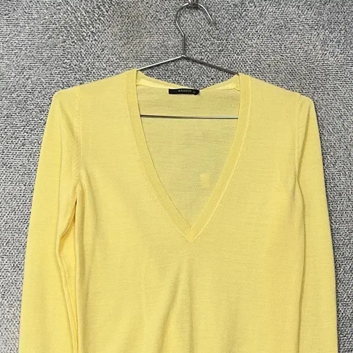 [새상품]해지스 옐로우 브이넥 여성 여름 울 캐시미어 니트 85 상품이미지3