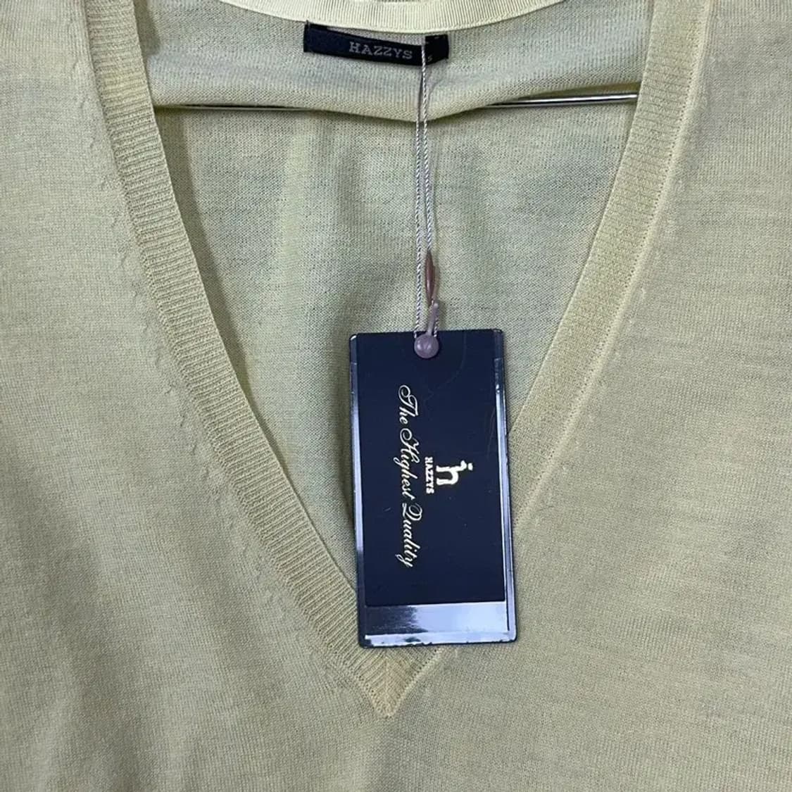 [새상품]해지스 옐로우 브이넥 여성 여름 울 캐시미어 니트 85 상품이미지6