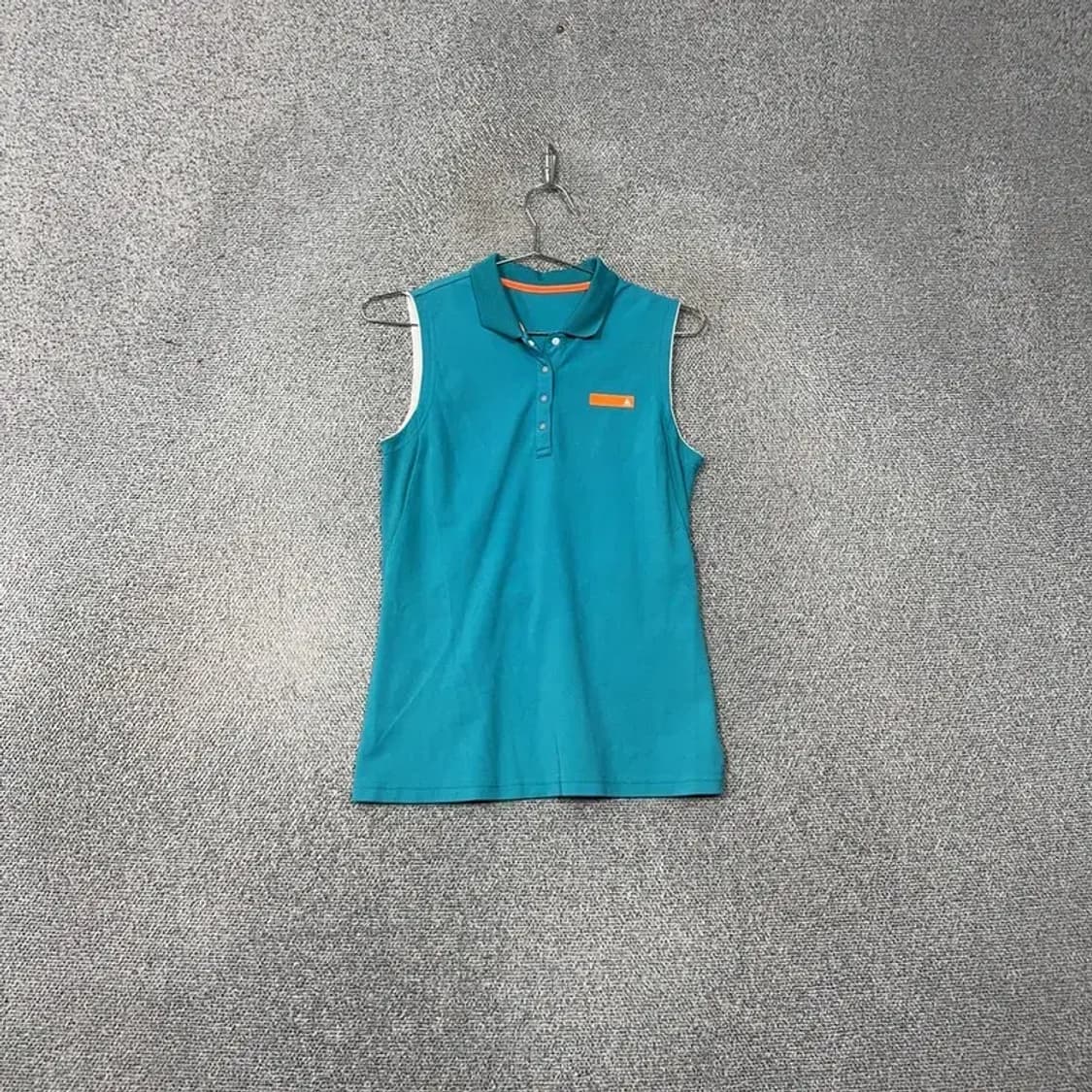 아디다스 블루 로고 기능성 카라 나시 90 상품이미지1