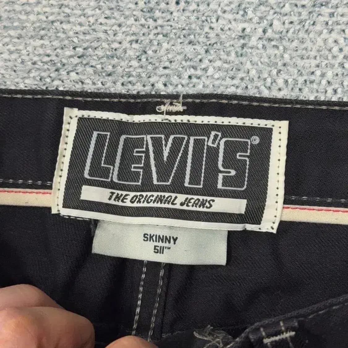 리바이스 511 블랙 스티치 빈티지 스키니진 30 32 상품이미지6