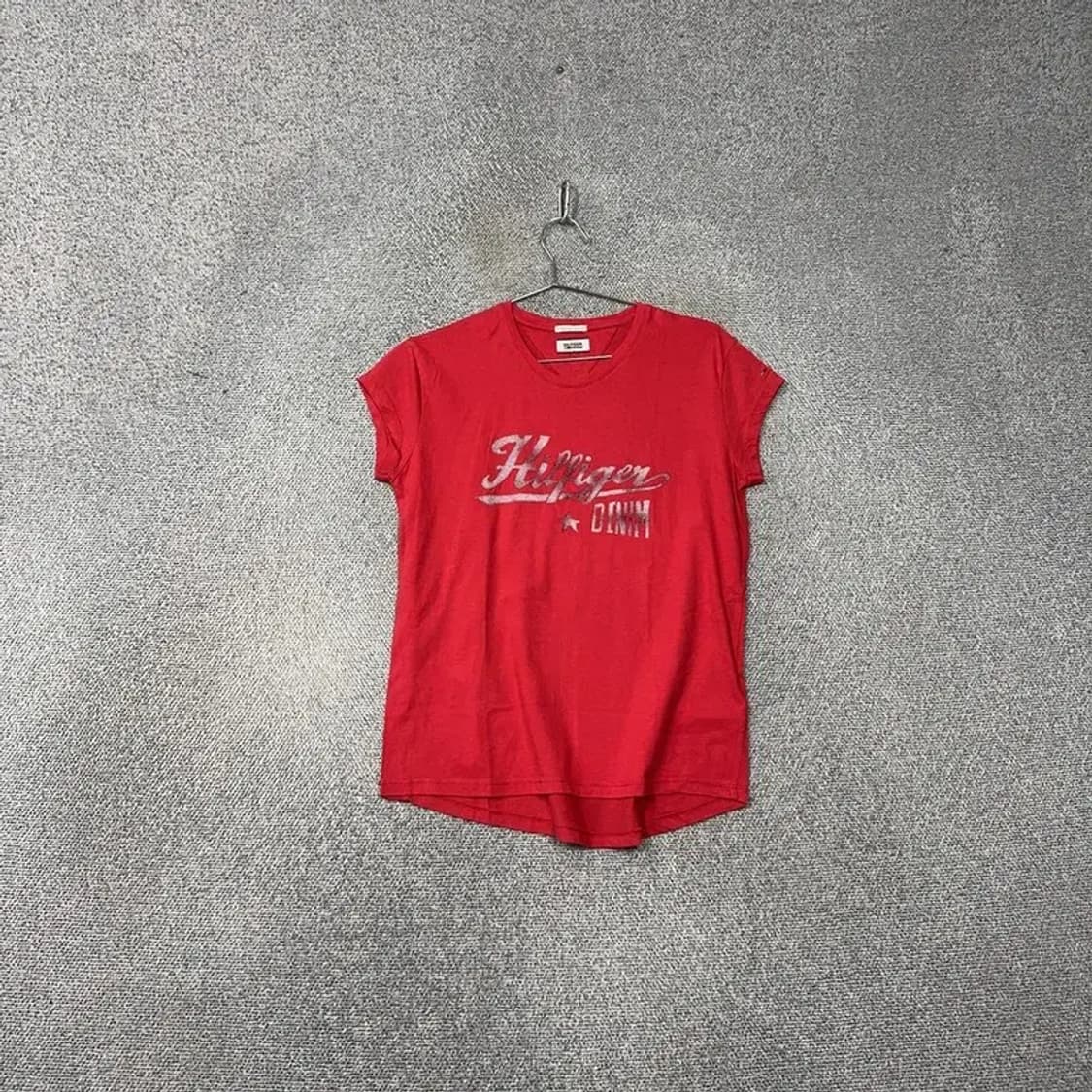 타미힐피거 Y2K 프린팅 빈티지 여성 숏 반팔티 XS-S 상품이미지1