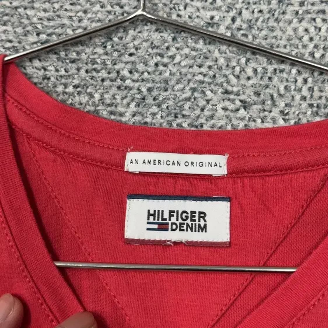 타미힐피거 Y2K 프린팅 빈티지 여성 숏 반팔티 XS-S 상품이미지5