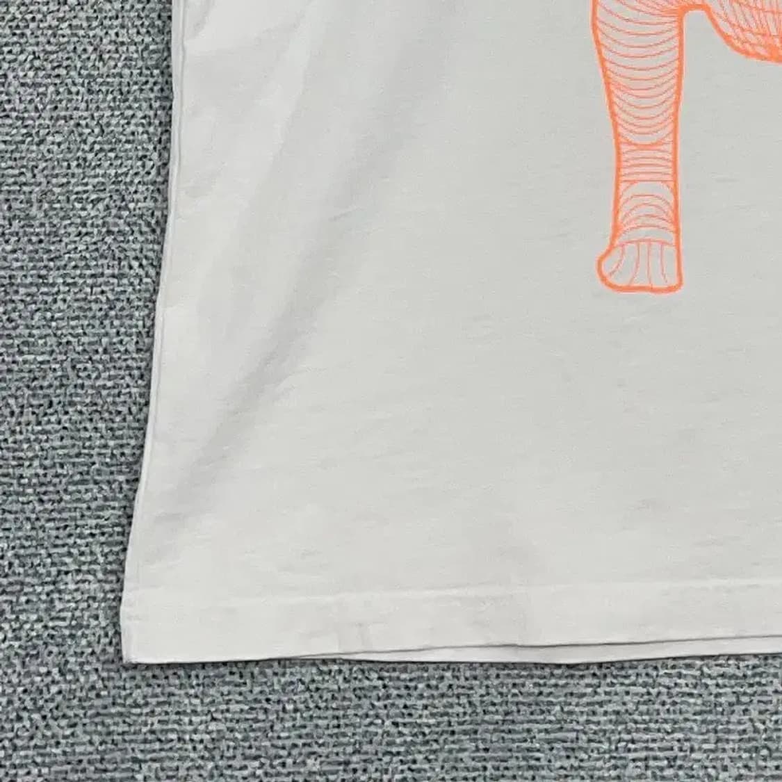 라이프워크 프린팅 화이트 오버핏 반팔티 L 상품이미지4